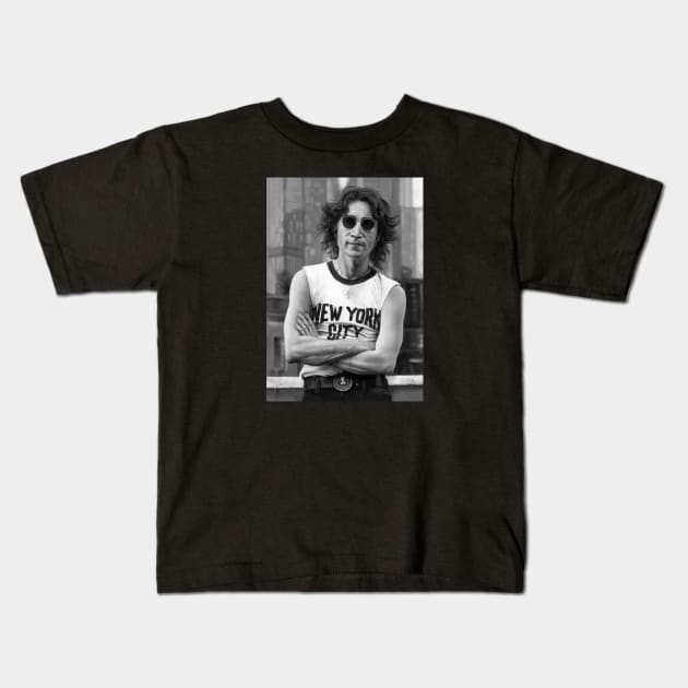 John Lennon Kids T-Shirt by AndreKoeks